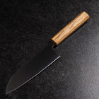 Santoku AUS-8 Polished Oak Handle 165mm (6.5”)-[Musashi]-[Japanese-Kitchen-Knives]