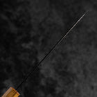 Santoku AUS-8 Revêtement inox Kurouchi Tsuchime Manche Yaki Urushi 170mm-[Musashi]-[Couteaux de cuisine japonais]