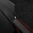 Santoku AUS-8 Tsuchime Manche en Acajou 180mm-[Musashi]-[Couteaux de cuisine japonais]