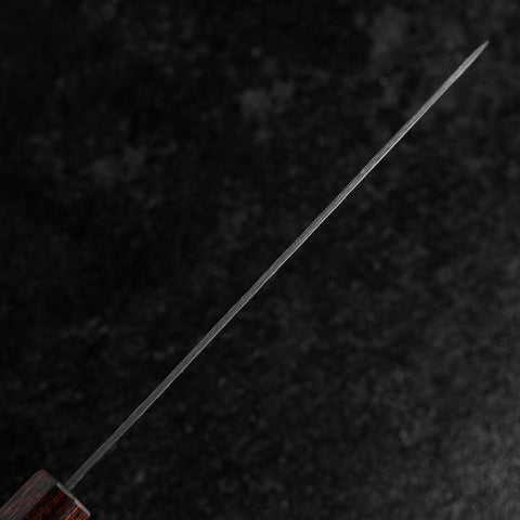 Santoku AUS-8 Tsuchime Manche en Acajou 180mm-[Musashi]-[Couteaux de cuisine japonais]