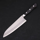 Santoku Acier Suédois Poli Manche Occidental Noir 170mm-[Musashi]-[Couteaux de cuisine japonais]