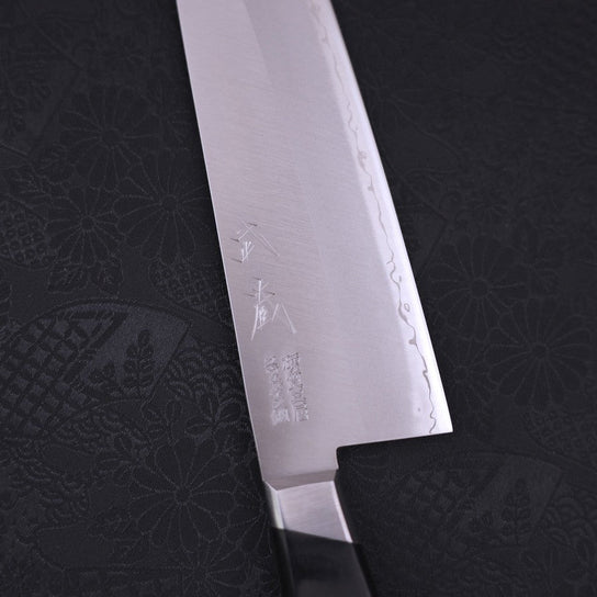 Santoku Acier Suédois Poli Manche Occidental Noir 170mm