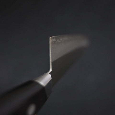 Santoku Acier Suédois Poli Manche Occidental Noir 170mm-[Musashi]-[Couteaux de cuisine japonais]