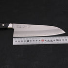 Santoku Acier Suédois Poli Manche Occidental Noir 170mm-[Musashi]-[Couteaux de cuisine japonais]