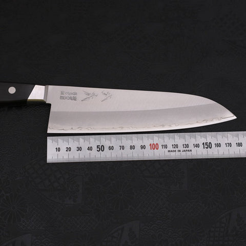 Santoku Acier Suédois Poli Manche Occidental Noir 170mm-[Musashi]-[Couteaux de cuisine japonais]