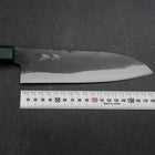 Santoku Blue Steel #1 Kurouchi Manche en Buffle et Ébène 165mm-[Musashi]-[Couteaux de cuisine japonais]