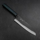 Santoku Blue Steel #1 Kurouchi Manche en Buffle et Ébène 165mm-[Musashi]-[Couteaux de cuisine japonais]