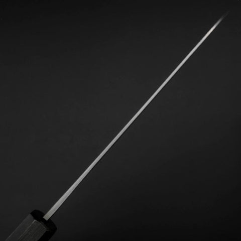 Santoku Blue Steel #1 Revêtement Inox Kurouchi Manche Urushi Bleu Sombre 170mm-[Musashi]-[Couteaux de cuisine japonais]
