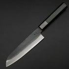 Santoku Blue Steel #1 Revêtement Inox Kurouchi Manche Urushi Vert 170mm-[Musashi]-[Couteaux de cuisine japonais]
