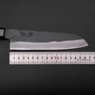 Santoku Blue Steel #1 Revêtement Inox Kurouchi Manche Urushi Vert 170mm-[Musashi]-[Couteaux de cuisine japonais]