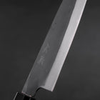 Santoku Blue Steel #1 Revêtement Inox Kurouchi Manche en Buffle et Magnolia 165mm-[Musashi]-[Couteaux de cuisine japonais]