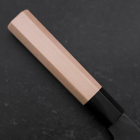 Santoku Blue Steel #1 Revêtement Inox Kurouchi Manche en Buffle et Magnolia 165mm-[Musashi]-[Couteaux de cuisine japonais]