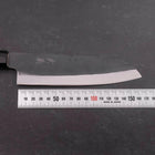 Santoku Blue Steel #1 Revêtement Inox Kurouchi Manche en Buffle et Magnolia 165mm-[Musashi]-[Couteaux de cuisine japonais]