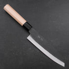 Santoku Blue Steel #1 Revêtement Inox Kurouchi Manche en Buffle et Magnolia 165mm-[Musashi]-[Couteaux de cuisine japonais]
