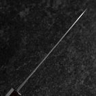 Santoku Blue Steel #1 Revêtement inox Kurouchi Manche Urushi Noir 165m-[Musashi]-[Couteaux de cuisine japonais]