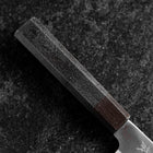 Santoku Blue Steel #1 Revêtement inox Kurouchi Manche Urushi Noir 165m-[Musashi]-[Couteaux de cuisine japonais]
