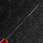 Santoku Blue Steel #1 Revêtement inox Kurouchi Manche Urushi Noir Rouge 165mm-[Musashi]-[Couteaux de cuisine japonais]