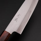 Santoku Blue Steel #1 Revêtement inox Miroir Manche en Zelkova 165mm-[Musashi]-[Couteaux de cuisine japonais]