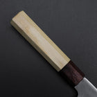 Santoku Blue Steel #1 Revêtement inox Miroir Manche en Zelkova 165mm-[Musashi]-[Couteaux de cuisine japonais]