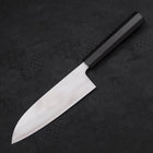 Santoku Blue Steel #2 Damas Manche en Buffle et Ébène 165mm-[Musashi]-[Couteaux de cuisine japonais]
