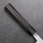 Santoku Blue Steel #2 Damas Manche en Buffle et Ébène 165mm-[Musashi]-[Couteaux de cuisine japonais]