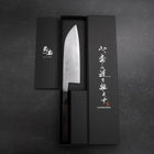 Santoku Blue Steel #2 Damas Manche en Buffle et Ébène 165mm-[Musashi]-[Couteaux de cuisine japonais]