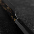 Santoku Blue Steel #2 Kurouchi Chokin Cerf Manche en Buffle et Ébène 165mm-[Musashi]-[Couteaux de cuisine japonais]