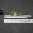 Santoku Blue Steel #2 Kurouchi Chokin Dragon Manche en Buffle et Ébène 165mm-[Musashi]-[Couteaux de cuisine japonais]