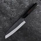 Santoku Blue Steel #2 Kurouchi Chokin Grand Bouddha Manche en Buffle et Ébène 165mm-[Musashi]-[Couteaux de cuisine japonais]