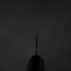 Santoku Blue Steel #2 Kurouchi Chokin Grue Manche en Buffle et Ébène 165mm-[Musashi]-[Couteaux de cuisine japonais]