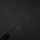 Santoku Blue Steel #2 Kurouchi Chokin Hannya Manche en Buffle et Ébène 165mm-[Musashi]-[Couteaux de cuisine japonais]