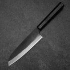 Santoku Blue Steel #2 Kurouchi Chokin Koi Manche en Buffle et Ébène 165mm-[Musashi]-[Couteaux de cuisine japonais]