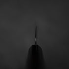 Santoku Blue Steel #2 Kurouchi Chokin Koi Manche en Buffle et Ébène 165mm-[Musashi]-[Couteaux de cuisine japonais]