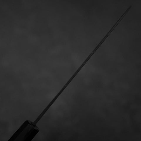 Santoku Blue Steel #2 Kurouchi Chokin Koi Manche en Buffle et Ébène 165mm-[Musashi]-[Couteaux de cuisine japonais]