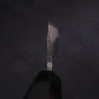 Santoku Blue Steel #2 Kurouchi Chokin Nami-Fuji Manche en Buffle et Ébène 170mm-[Musashi]-[Couteaux de cuisine japonais]