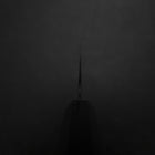 Santoku Blue Steel #2 Kurouchi Chokin Pagode à Cinq Etages Manche en Buffle et Ébène 165mm-[Musashi]-[Couteaux de cuisine japonais]