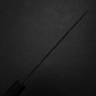 Santoku Blue Steel #2 Kurouchi Chokin Pagode à Cinq Etages Manche en Buffle et Ébène 165mm-[Musashi]-[Couteaux de cuisine japonais]