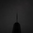 Santoku Blue Steel #2 Kurouchi Chokin Pin Aigle Manche en Buffle et Ébène Noir 165mm-[Musashi]-[Couteaux de cuisine japonais]