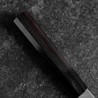 Santoku Blue Steel #2 Kurouchi Chokin Sakura-Fuji Manche en Buffle et Ébène 165mm-[Musashi]-[Couteaux de cuisine japonais]