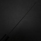 Santoku Blue Steel #2 Kurouchi Chokin Samourai Pleine Lune Manche en Buffle et Ébène Noir 165mm-[Musashi]-[Couteaux de cuisine japonais]