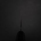 Santoku Blue Steel #2 Kurouchi Chokin Tigre-Bambou Manche en Buffle et Ébène 165mm-[Musashi]-[Couteaux de cuisine japonais]