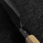 Santoku Blue Steel #2 Kurouchi Damas Manche en Buffle et Magnolia 170mm-[Musashi]-[Couteaux de cuisine japonais]