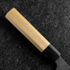 Santoku Blue Steel #2 Kurouchi Damas Manche en Buffle et Magnolia 170mm-[Musashi]-[Couteaux de cuisine japonais]