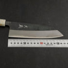 Santoku Blue Steel #2 Kurouchi Manche Océan Noir Blanc et Or 165mm-[Musashi]-[Couteaux de cuisine japonais]