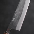 Santoku Blue Steel #2 Kurouchi Manche Sumi Urushi 165mm-[Musashi]-[Couteaux de cuisine japonais]