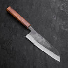 Santoku Blue Steel #2 Kurouchi Manche Sumi Urushi 165mm-[Musashi]-[Couteaux de cuisine japonais]