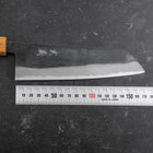 Santoku Blue Steel #2 Kurouchi Manche Yaki Urushi 165mm-[Musashi]-[Couteaux de cuisine japonais]