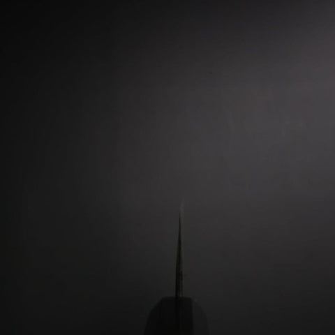 Santoku Blue Steel #2 Kurouchi Manche en Buffle et Ébène 165mm-[Musashi]-[Couteaux de cuisine japonais]