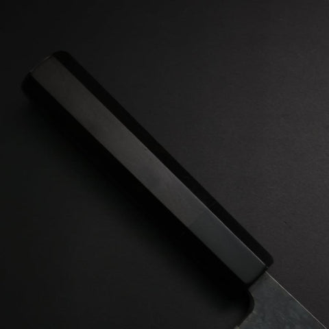 Santoku Blue Steel #2 Kurouchi Manche en Buffle et Ébène 165mm-[Musashi]-[Couteaux de cuisine japonais]