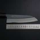 Santoku Blue Steel #2 Kurouchi Manche en Buffle et Ébène 165mm-[Musashi]-[Couteaux de cuisine japonais]
